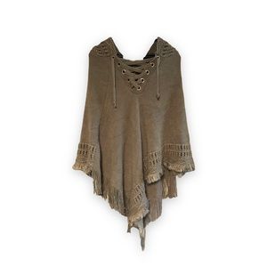 Asymmetrical Gray Poncho